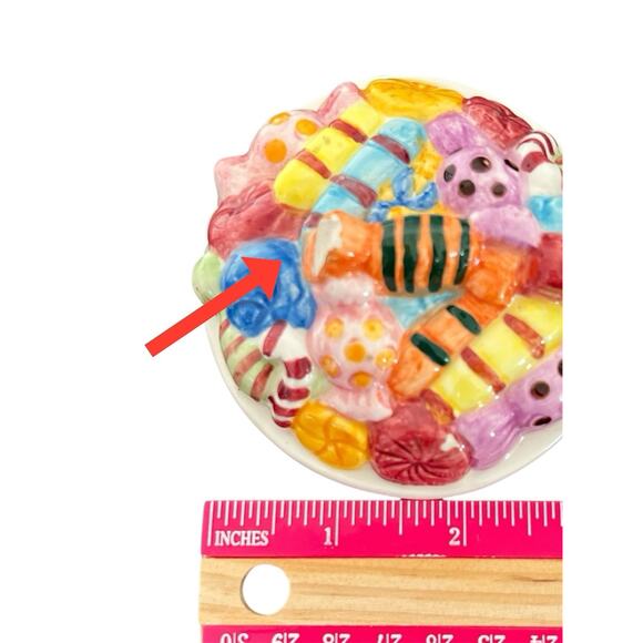 RARE Vintage Candy Ceramic 7 Pieces Set Dave Creation Co. Lyc Made In China - Picture 8 of 9